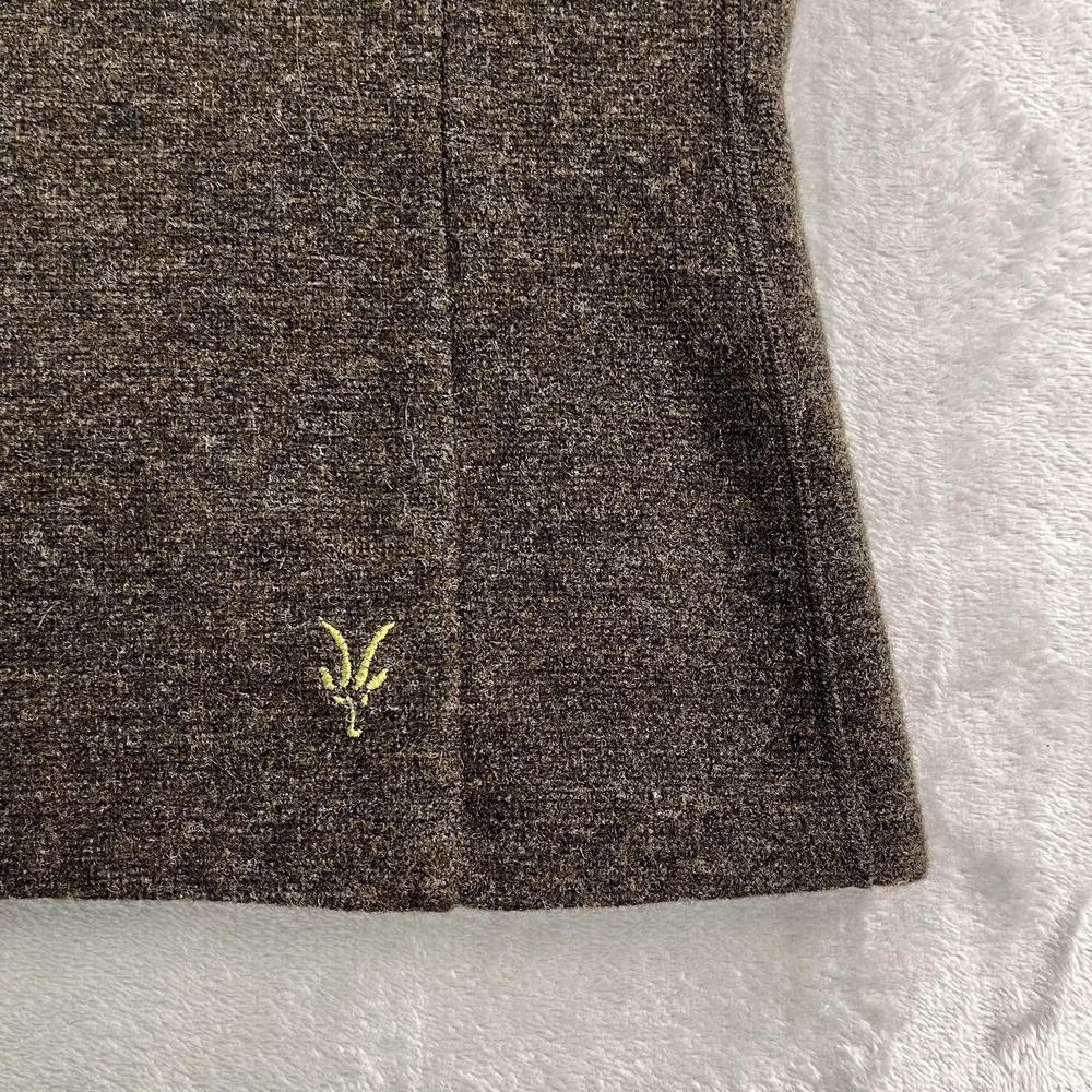 Ibex Vest Womens Large Brown Merino Wool Full Zip Pockets Made In USA Outdoor - Picture 4 of 9